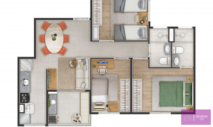 Apartamento à venda com 3 quartos, 61m² - Foto 16