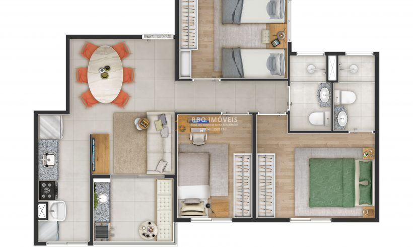 Apartamento à venda com 3 quartos, 61m² - Foto 16