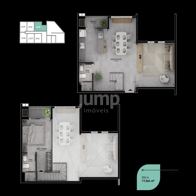 Apartamento à venda com 1 quarto, 57m² - Foto 12