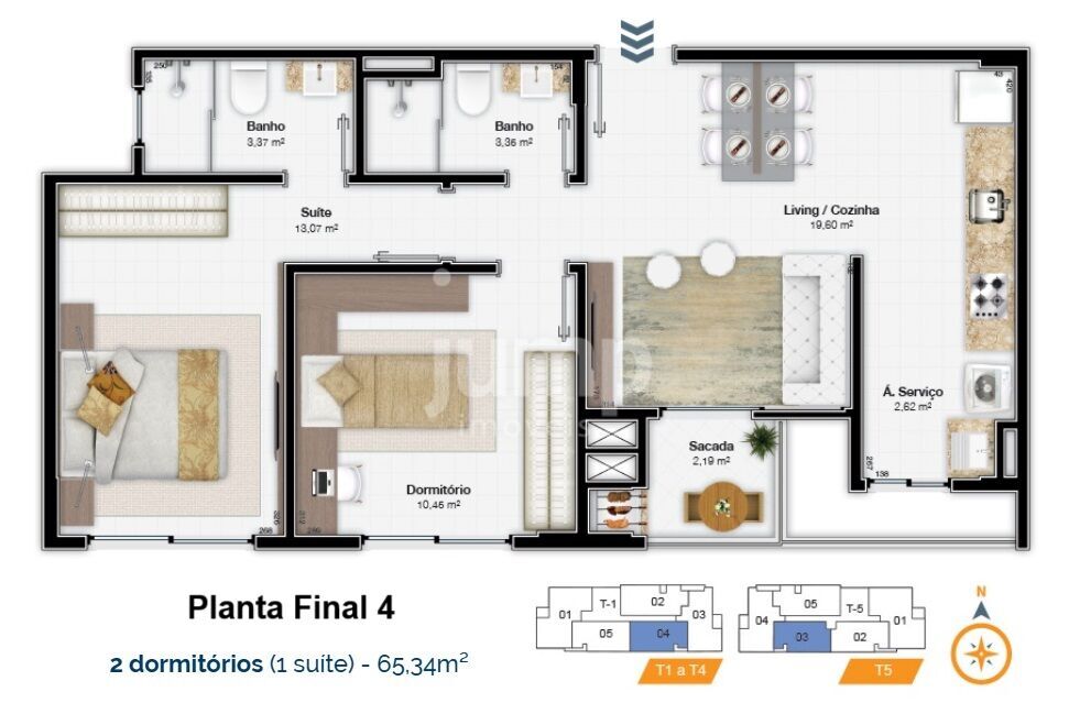Apartamento à venda com 2 quartos, 76m² - Foto 6