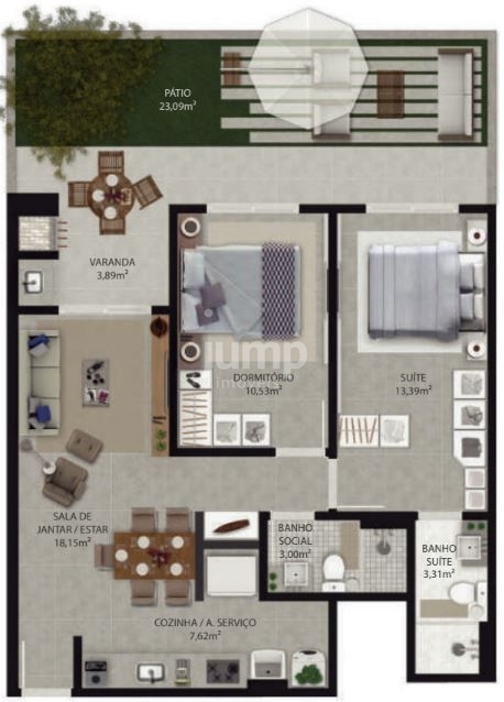 Apartamento à venda com 2 quartos, 81m² - Foto 2