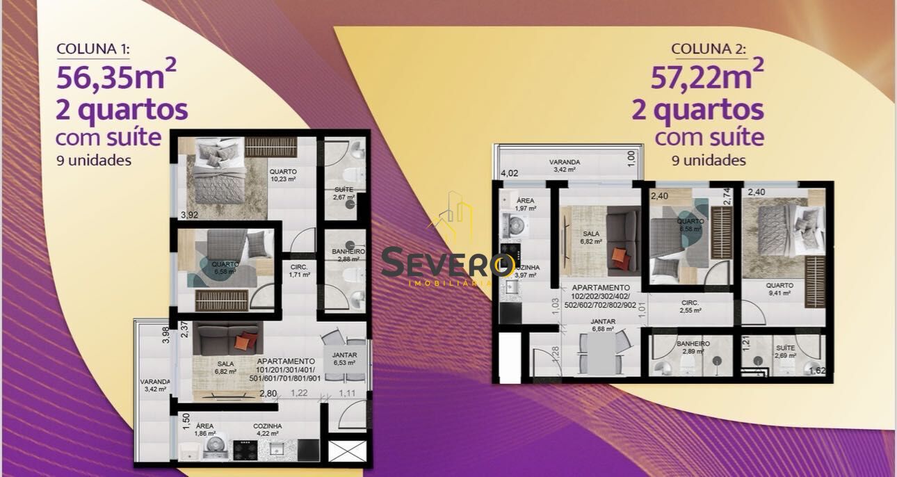 Apartamento à venda com 2 quartos, 57m² - Foto 7