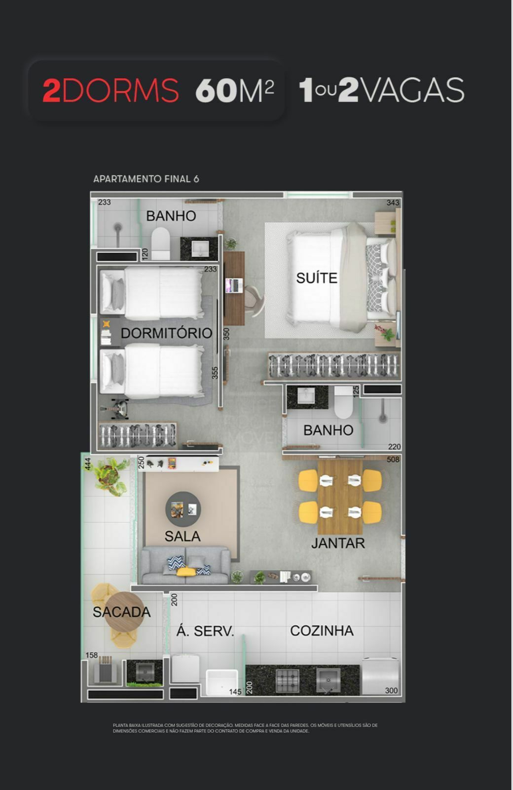 Apartamento à venda com 2 quartos, 61m² - Foto 6