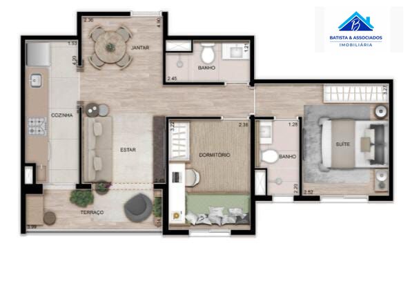 Apartamento à venda com 2 quartos, 55m² - Foto 19