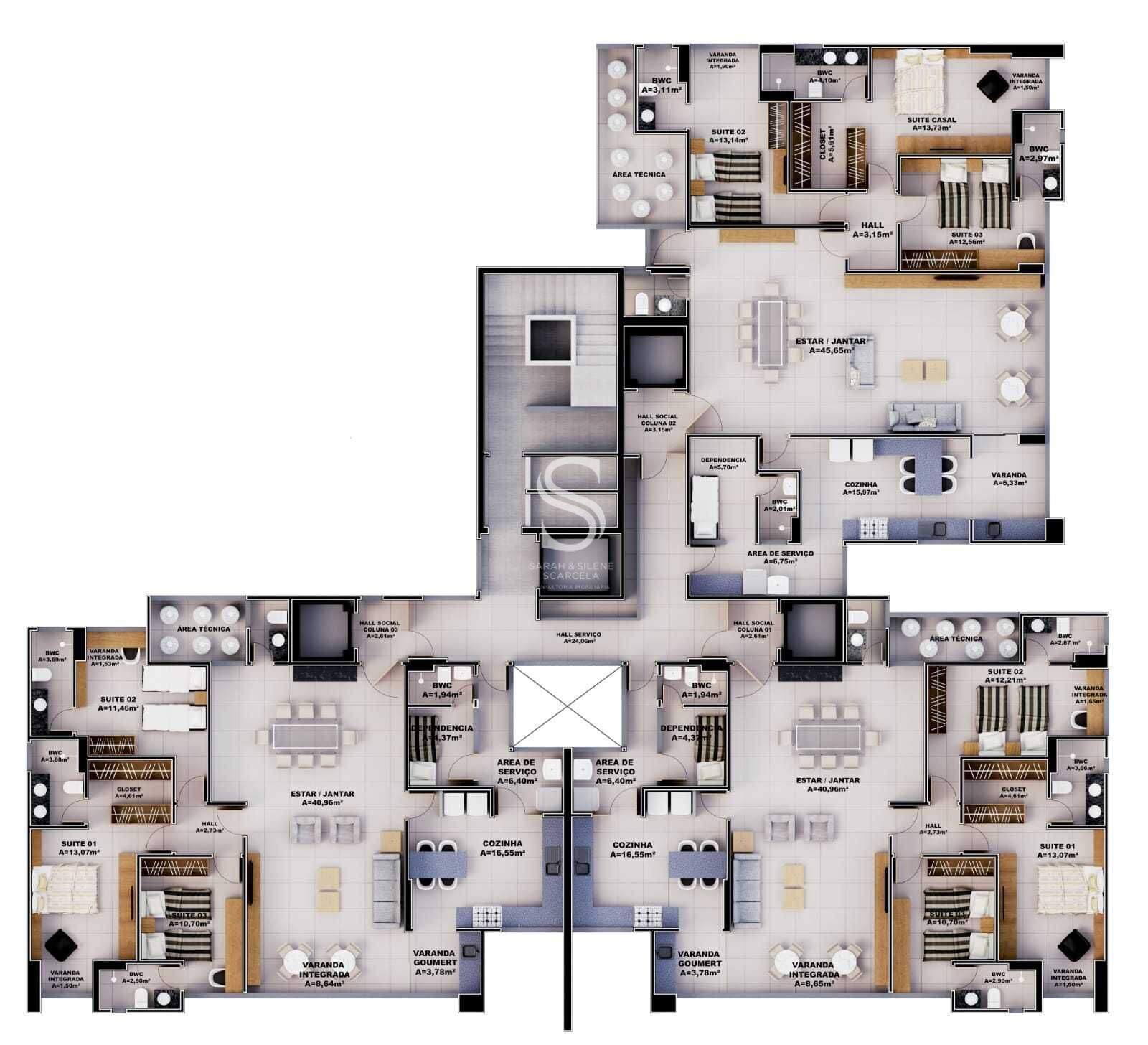 Apartamento à venda com 4 quartos, 165m² - Foto 9