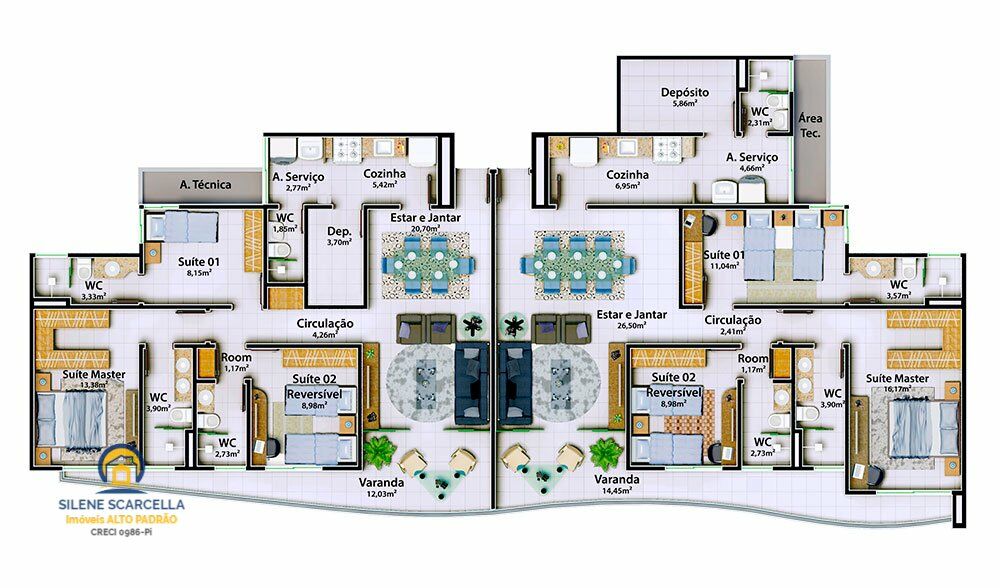 Apartamento à venda com 3 quartos, 123m² - Foto 17