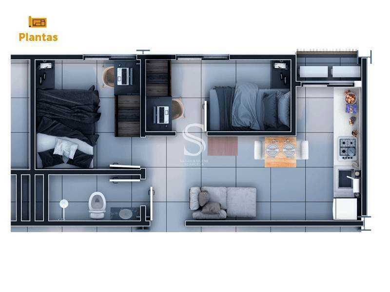 Apartamento à venda com 2 quartos, 3500m² - Foto 8