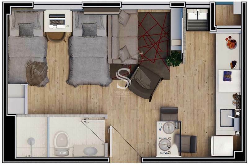 Apartamento à venda com 2 quartos, 3500m² - Foto 6