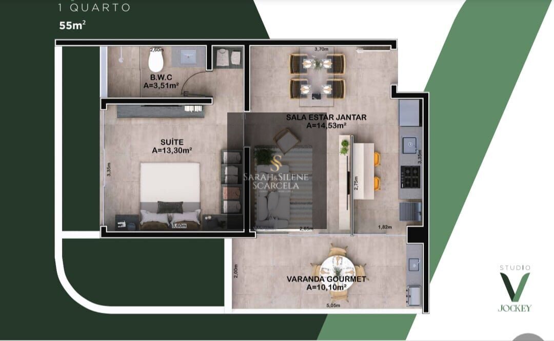 Apartamento à venda com 1 quarto, 34m² - Foto 9