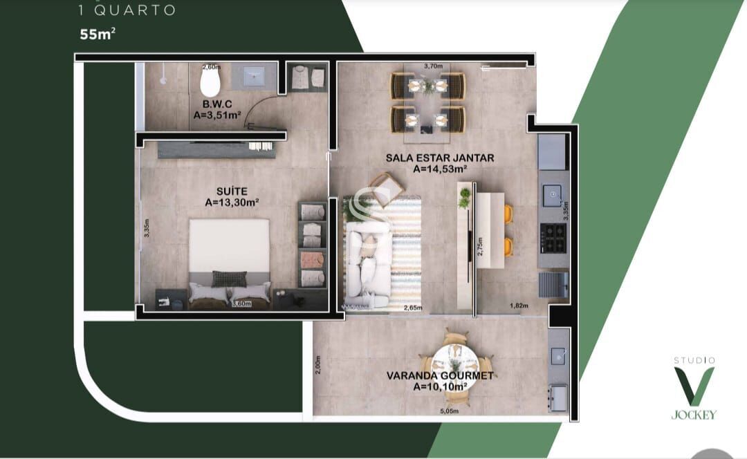 Apartamento à venda com 1 quarto, 34m² - Foto 9