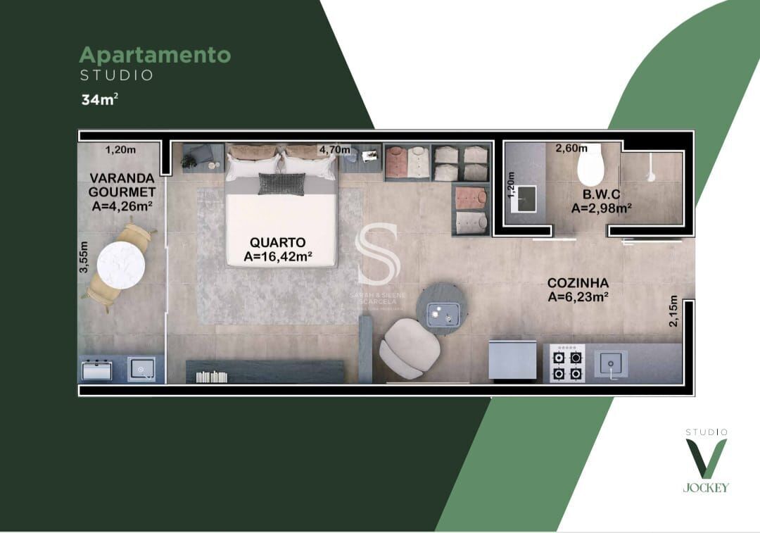 Apartamento à venda com 1 quarto, 34m² - Foto 6
