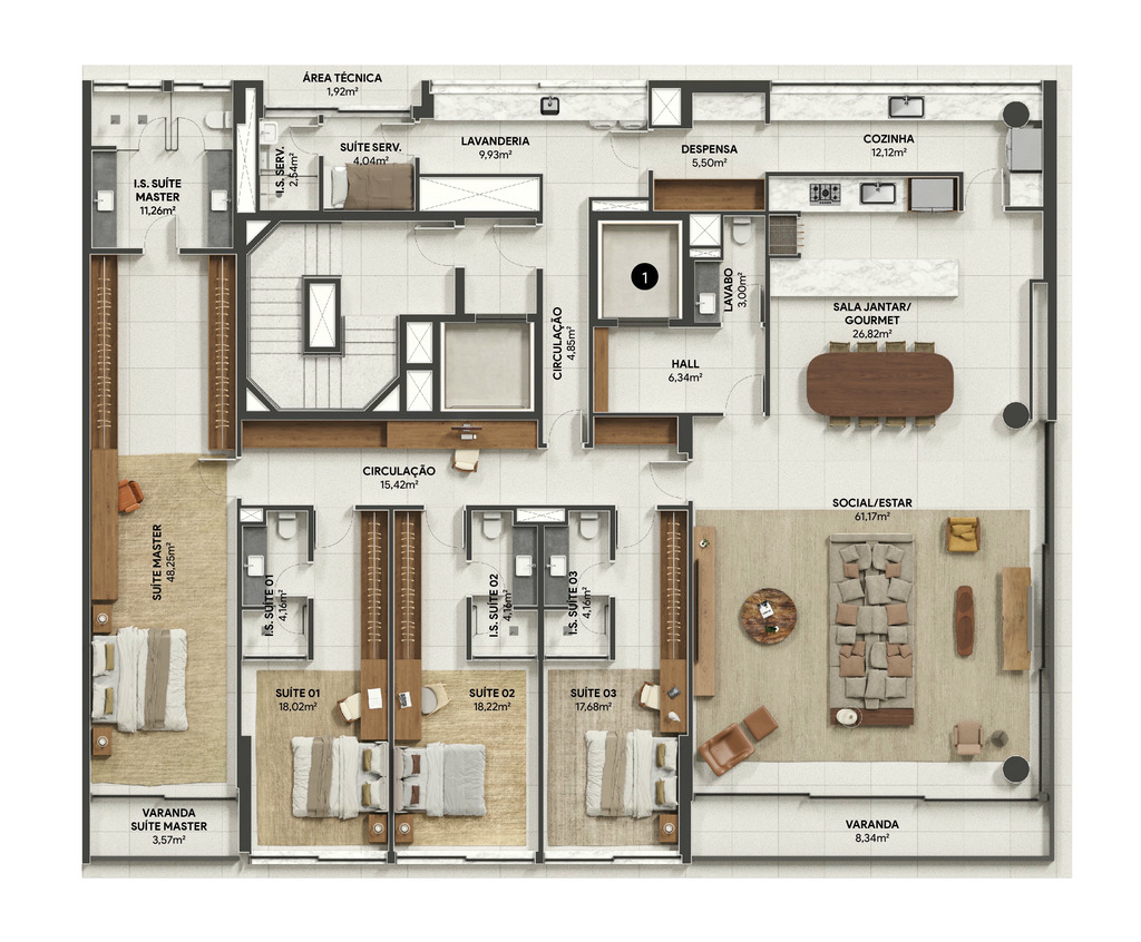 Cobertura, 4 quartos, 413 m² - Foto 60