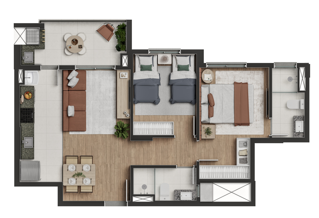 Apartamento, 3 quartos, 66 m² - Foto 28