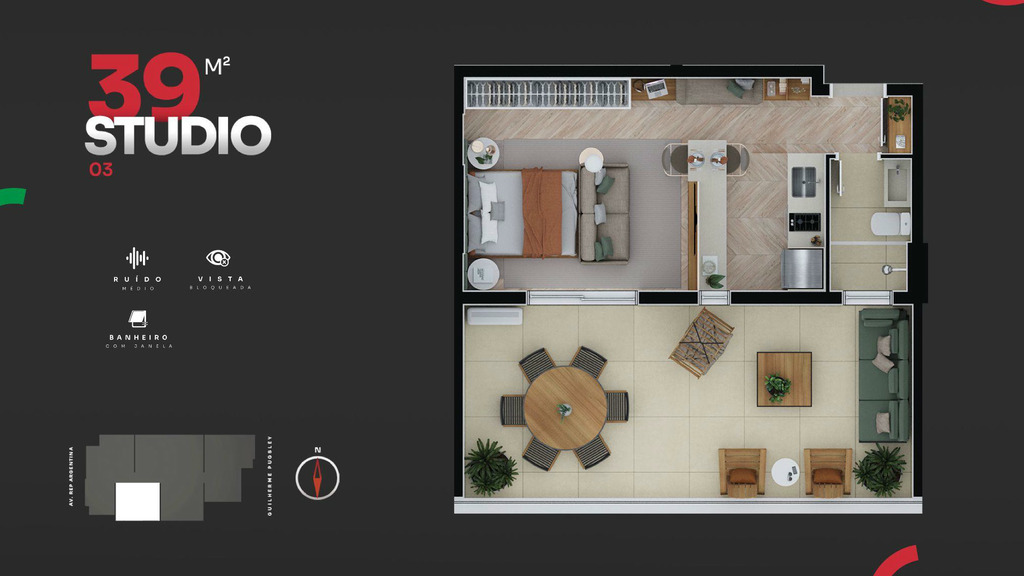 Apartamento, 1 quarto, 29 m² - Foto 28