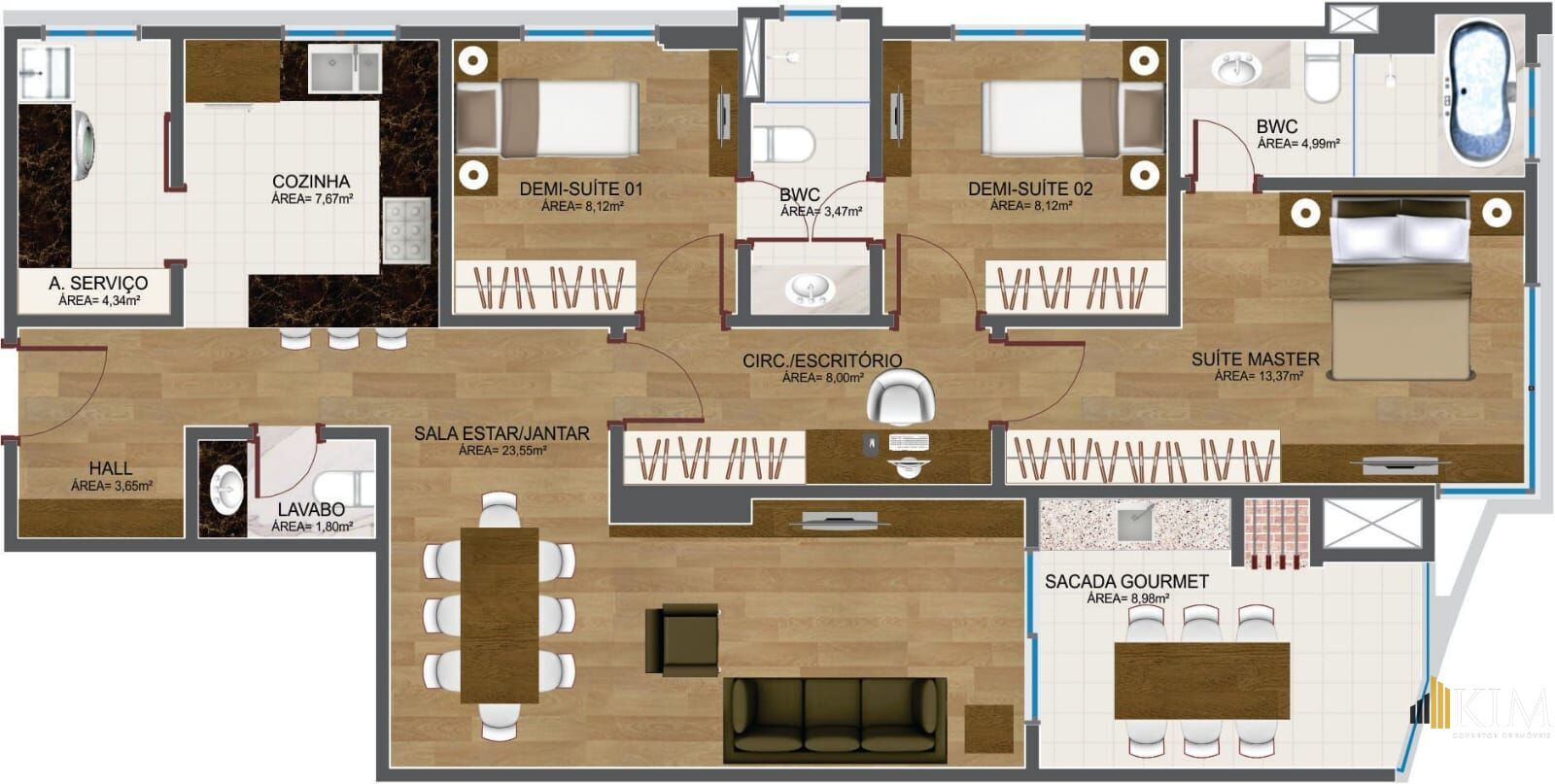 Apartamento, 3 quartos, 112 m² - Foto 33