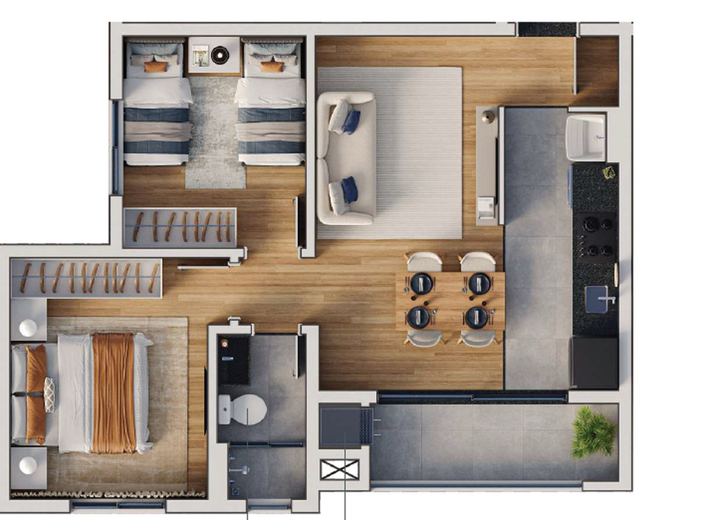 Apartamento, 2 quartos, 55 m² - Foto 19