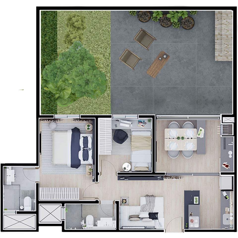 Apartamento, 3 quartos, 63 m² - Foto 42