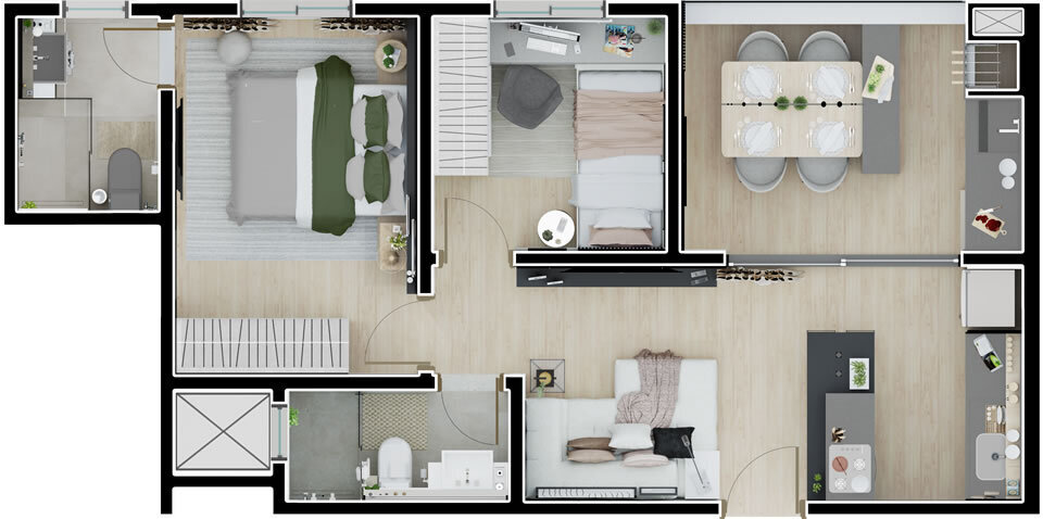 Apartamento, 3 quartos, 63 m² - Foto 38