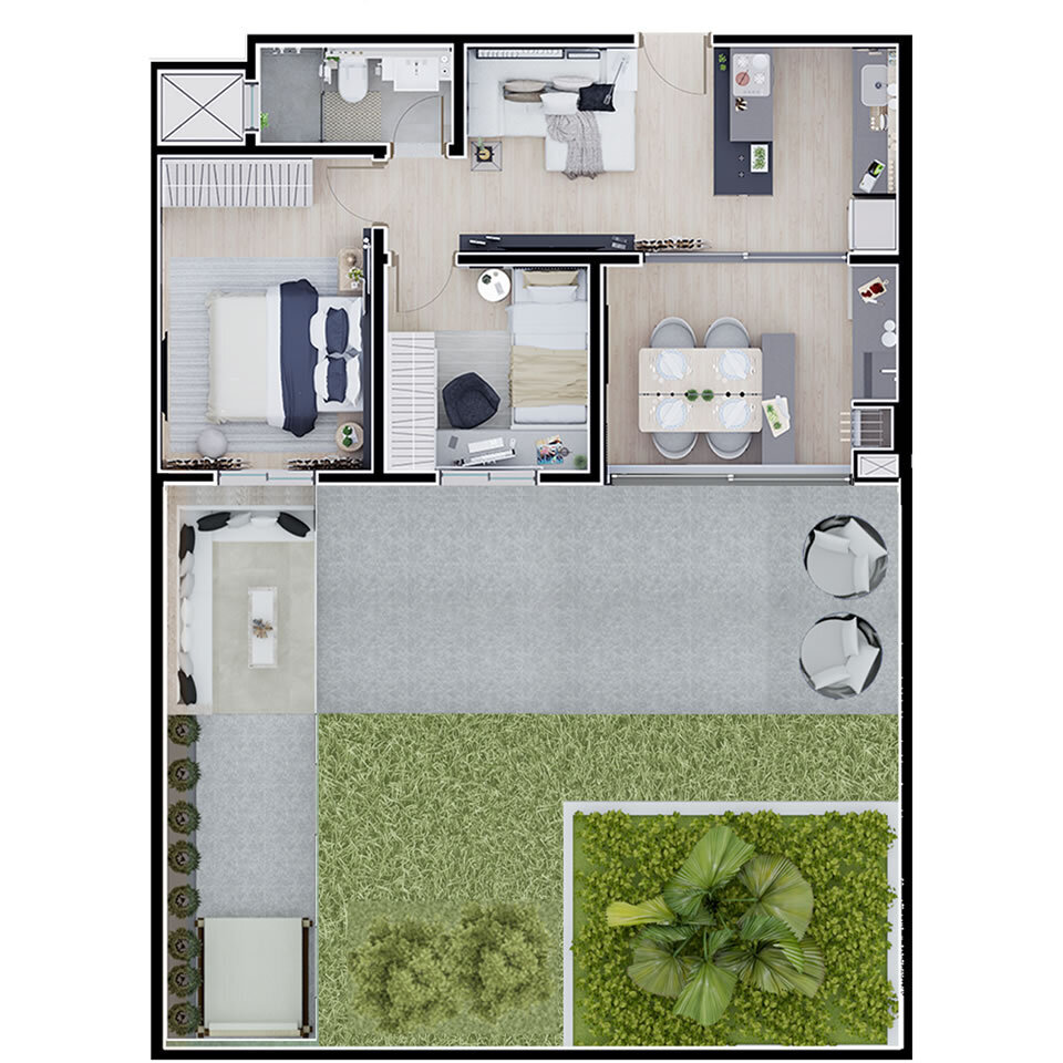 Apartamento, 3 quartos, 63 m² - Foto 46