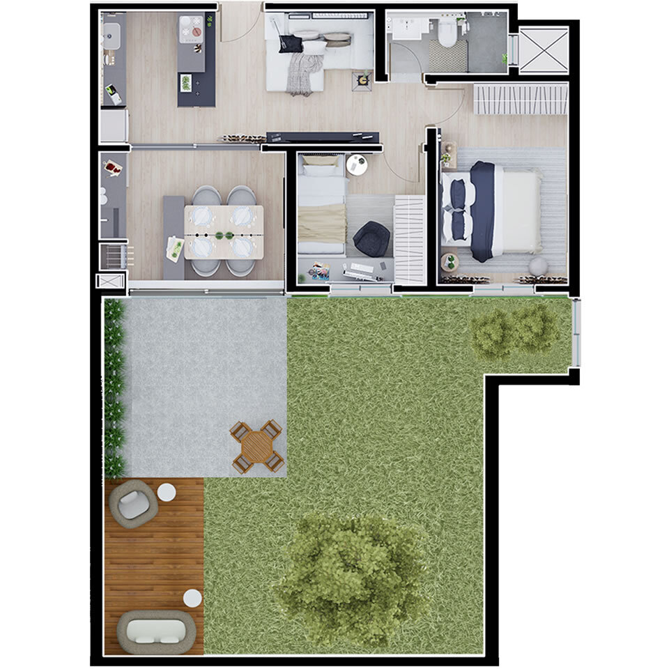 Apartamento, 3 quartos, 63 m² - Foto 43