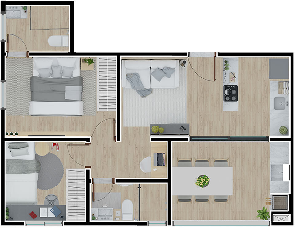 Apartamento, 3 quartos, 63 m² - Foto 39