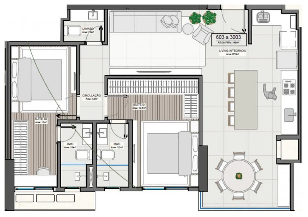 Apartamento, 3 quartos, 105 m² - Foto 9