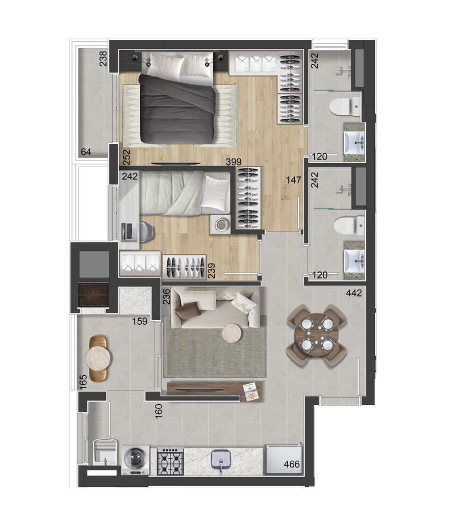 Apartamento, 2 quartos, 61 m² - Foto 26