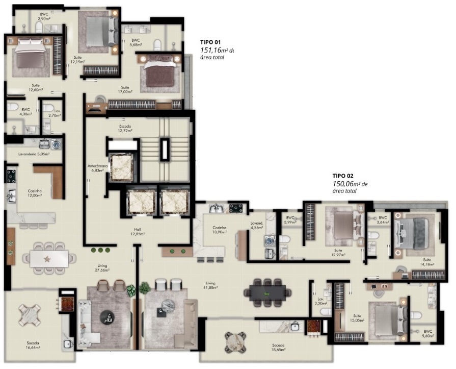 Apartamento, 3 quartos, 150 m² - Foto 16
