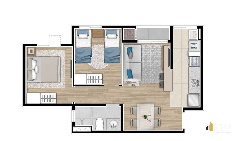 Apartamento, 2 quartos, 44 m² - Foto 14