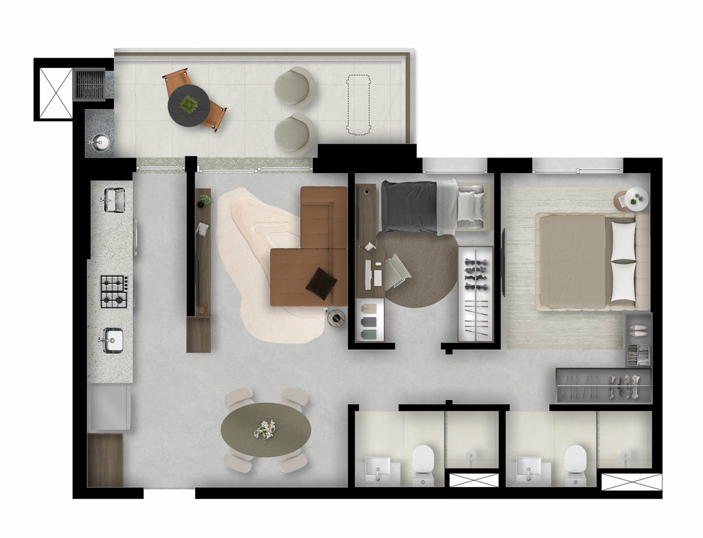 Apartamento, 2 quartos, 65 m² - Foto 73