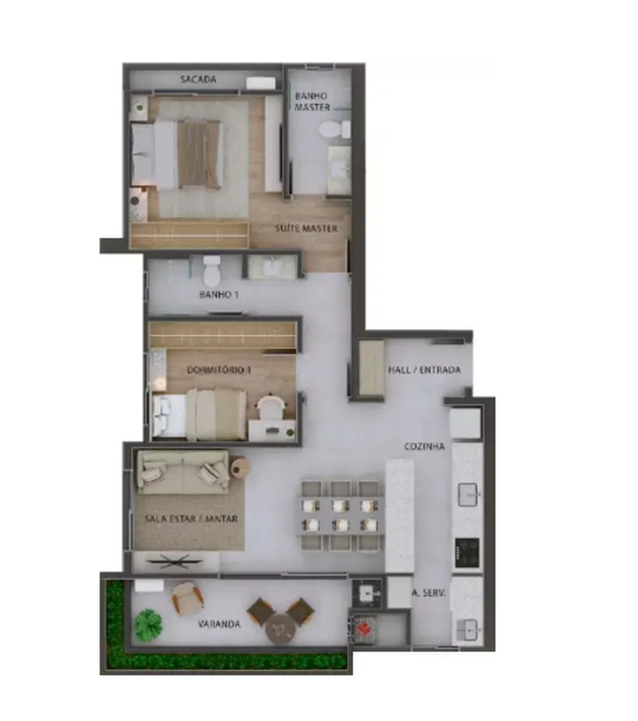 Apartamento, 1 quarto, 61 m² - Foto 20