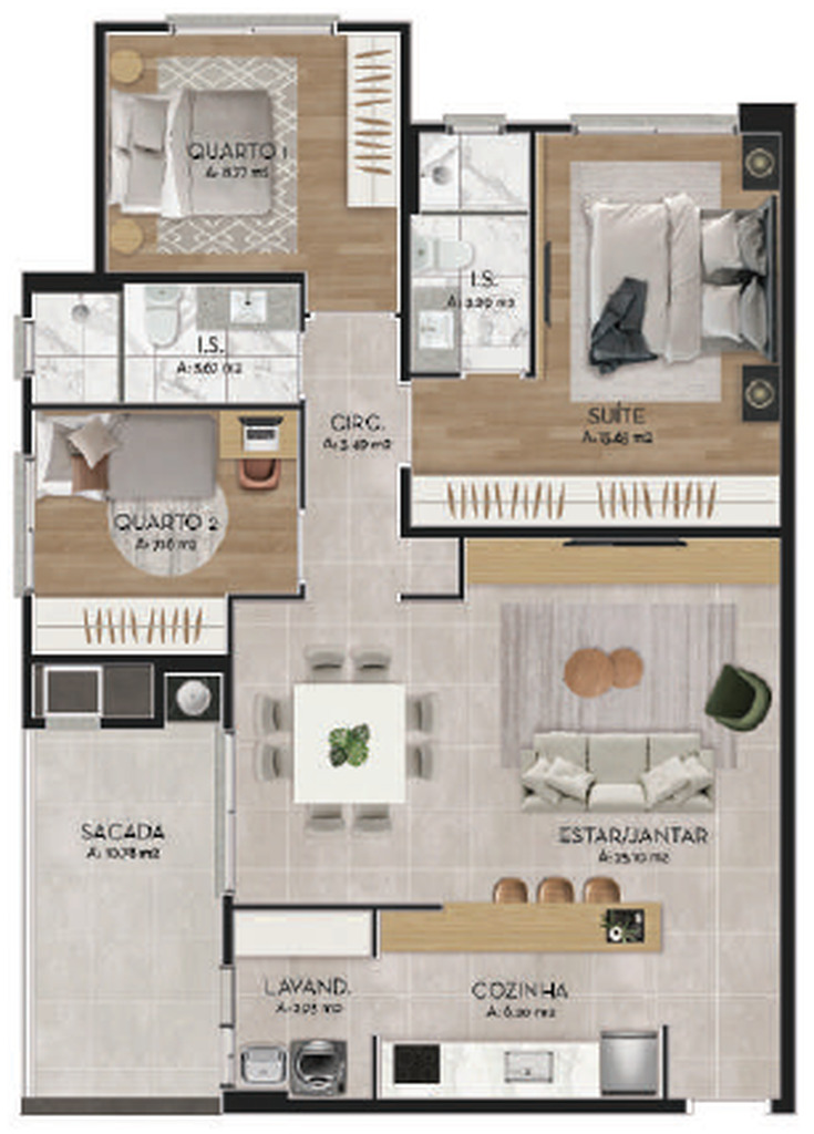 Apartamento, 3 quartos, 94 m² - Foto 46