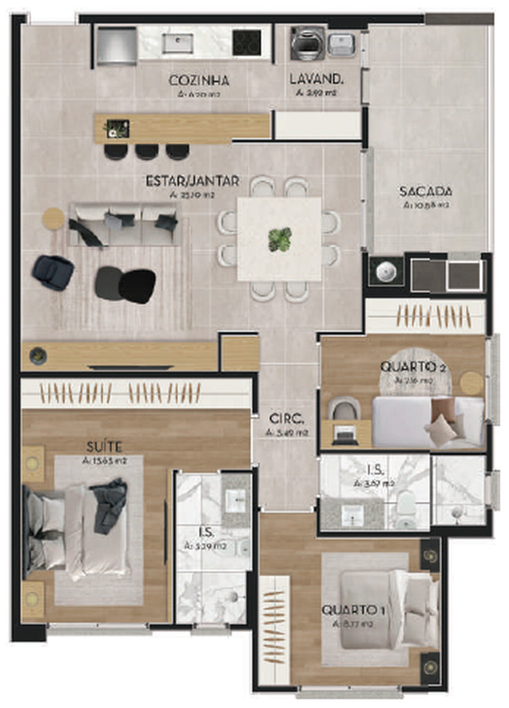 Apartamento, 3 quartos, 94 m² - Foto 48