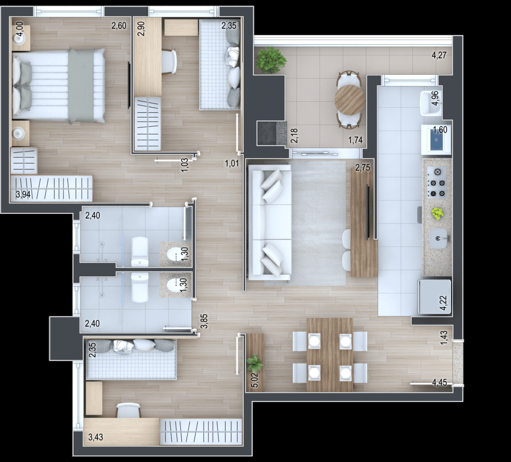 Apartamento, 3 quartos, 88 m² - Foto 36