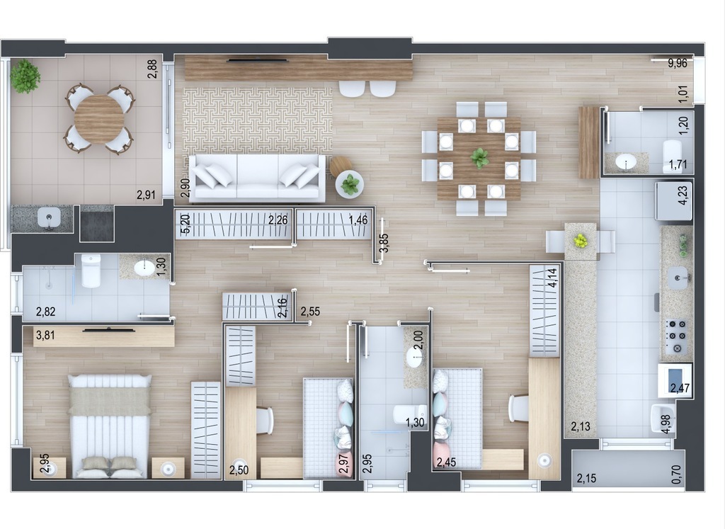 Apartamento, 3 quartos, 100 m² - Foto 39