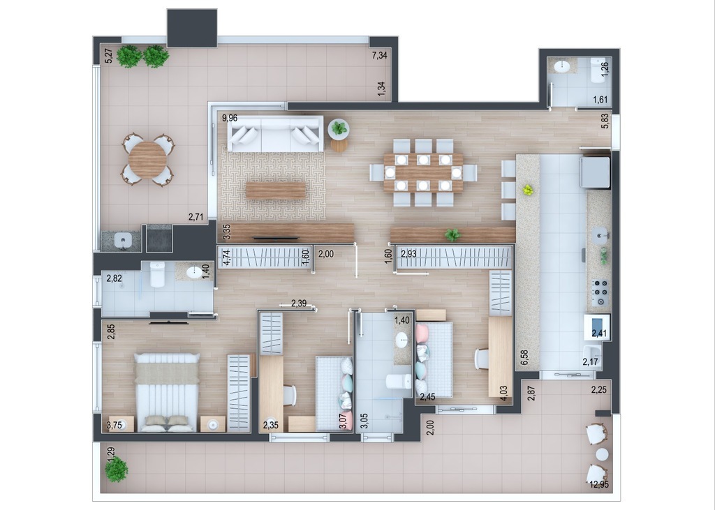Apartamento, 3 quartos, 100 m² - Foto 41