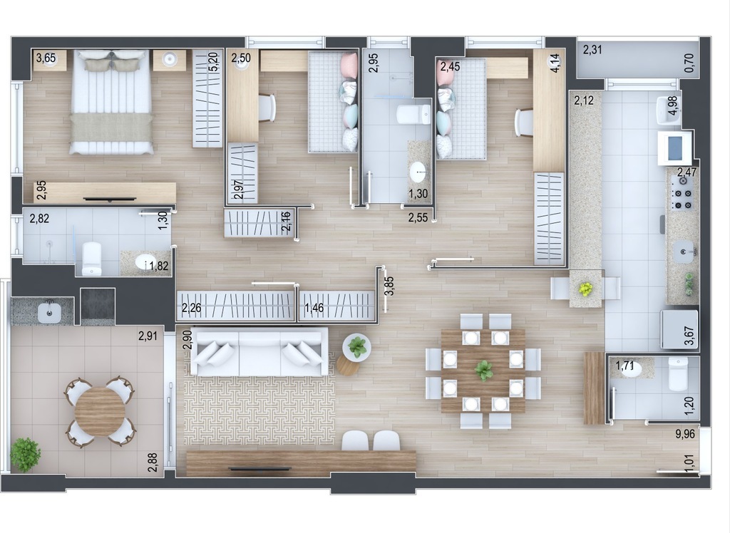 Apartamento, 3 quartos, 100 m² - Foto 38