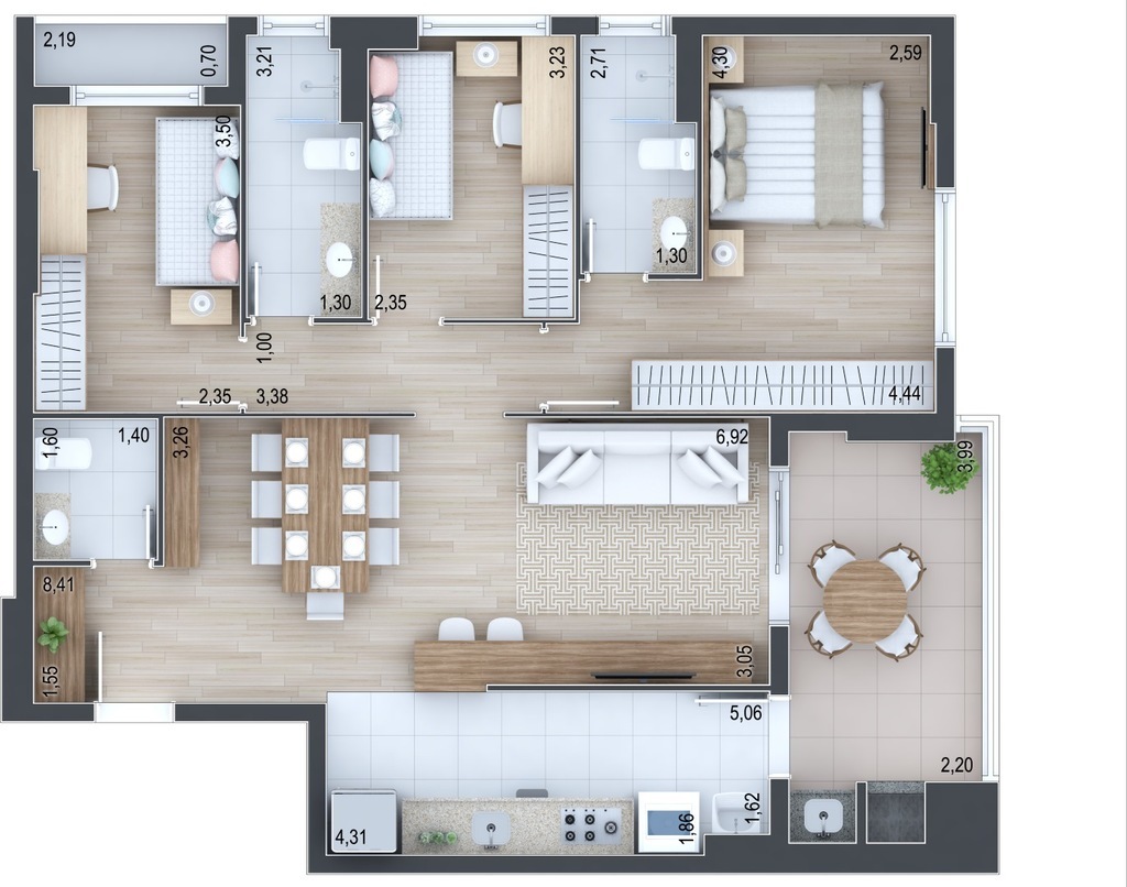 Apartamento, 3 quartos, 100 m² - Foto 32