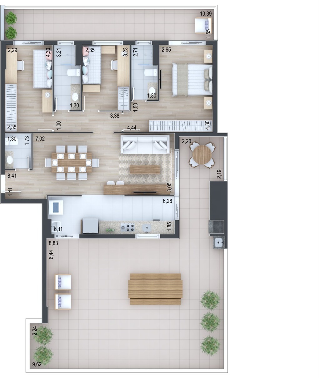 Apartamento, 3 quartos, 100 m² - Foto 47