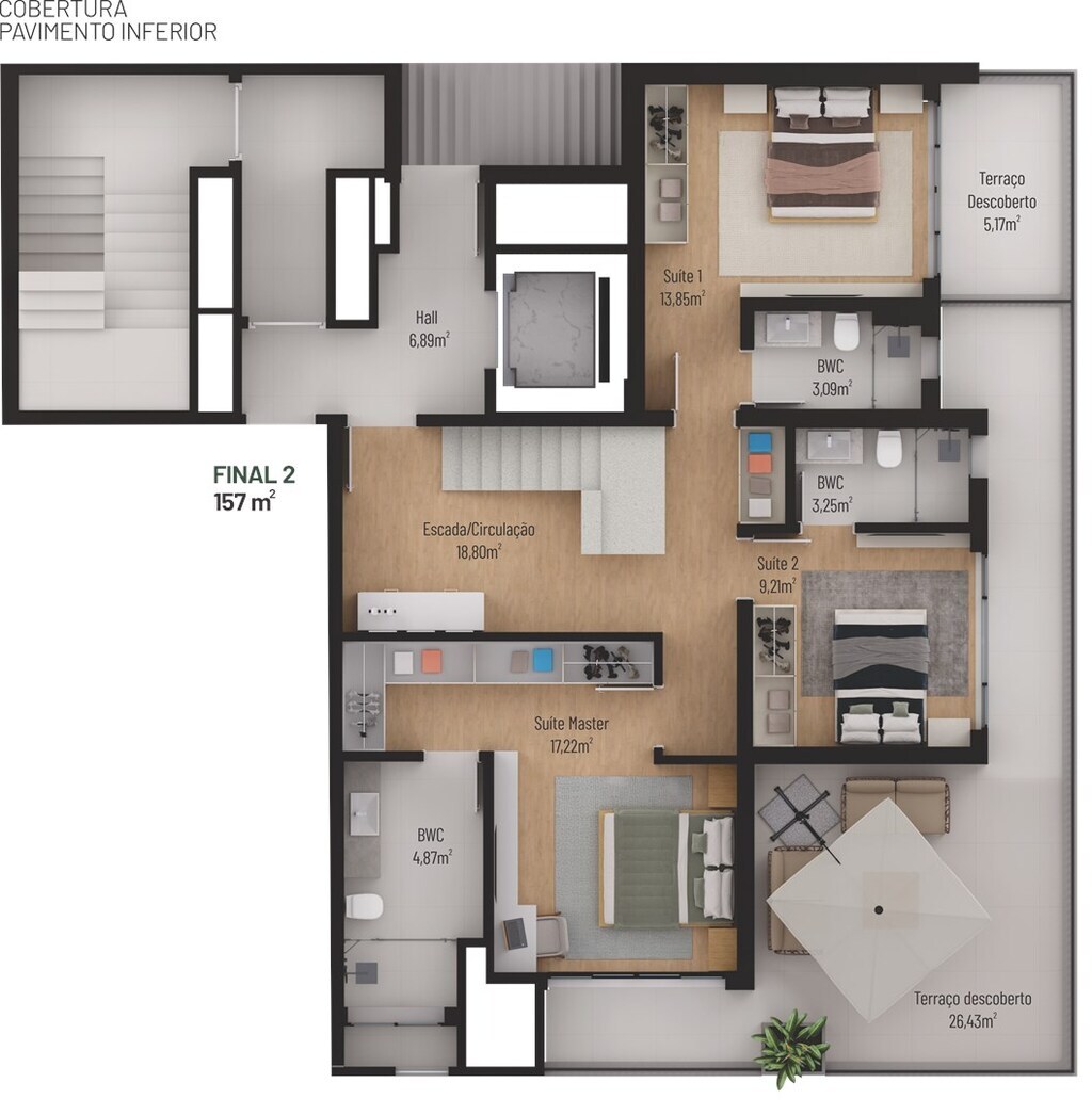 Cobertura, 3 quartos, 154 m² - Foto 35