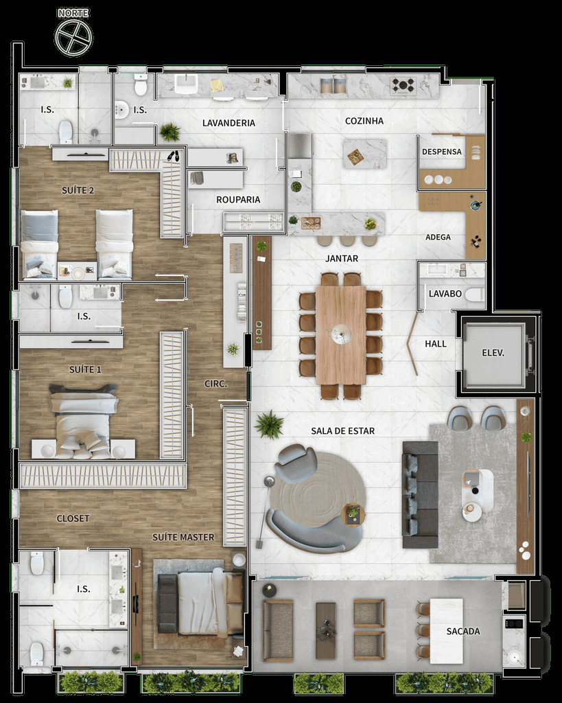 Apartamento, 3 quartos, 243 m² - Foto 15