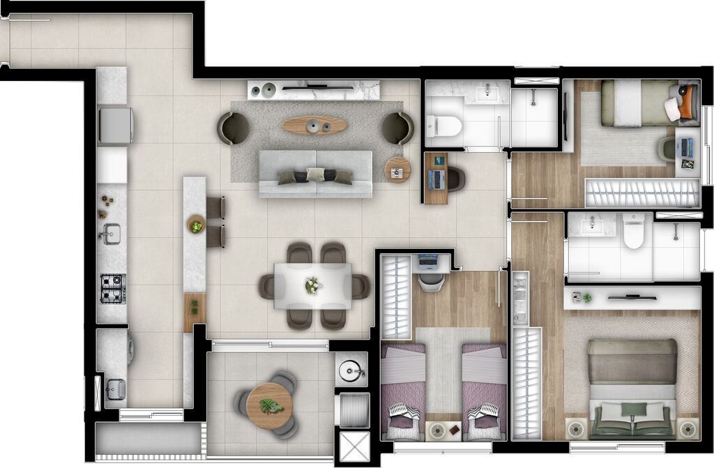 Apartamento, 2 quartos, 135 m² - Foto 15