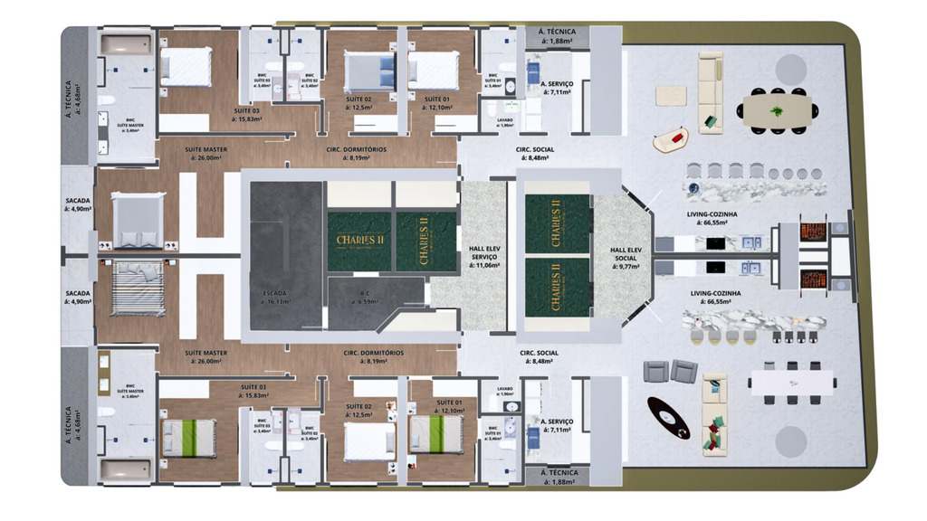 Apartamento, 4 quartos, 221 m² - Foto 8