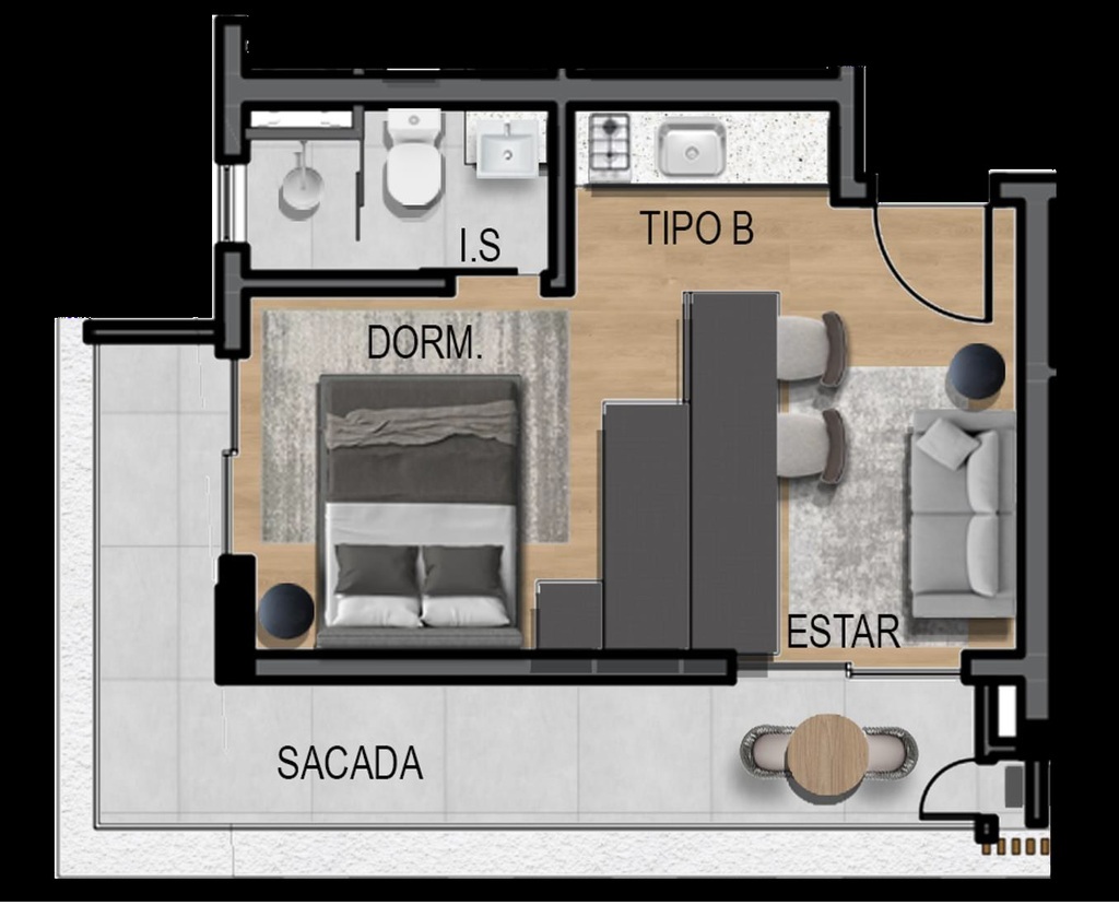 Apartamento, 1 quarto, 22 m² - Foto 43