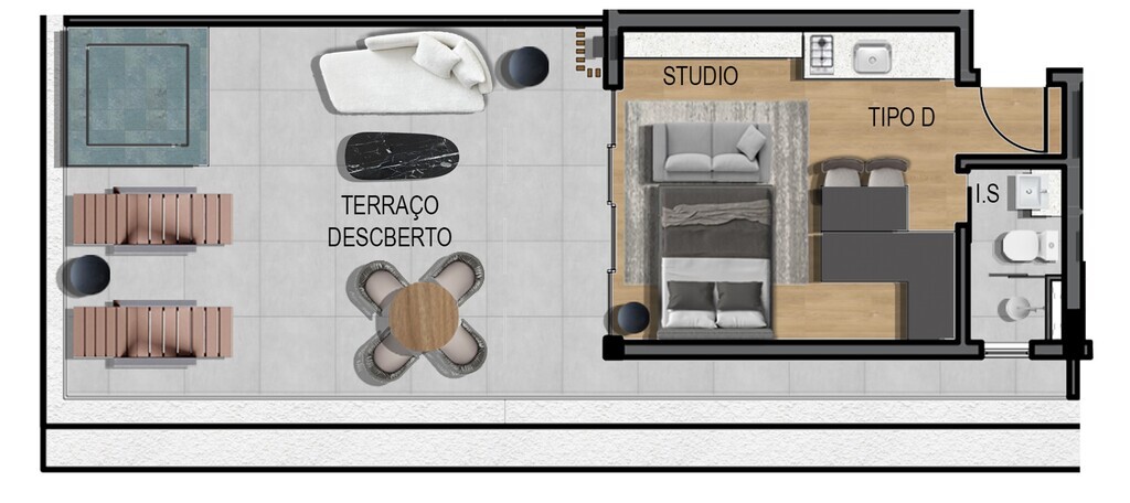Apartamento, 1 quarto, 22 m² - Foto 44