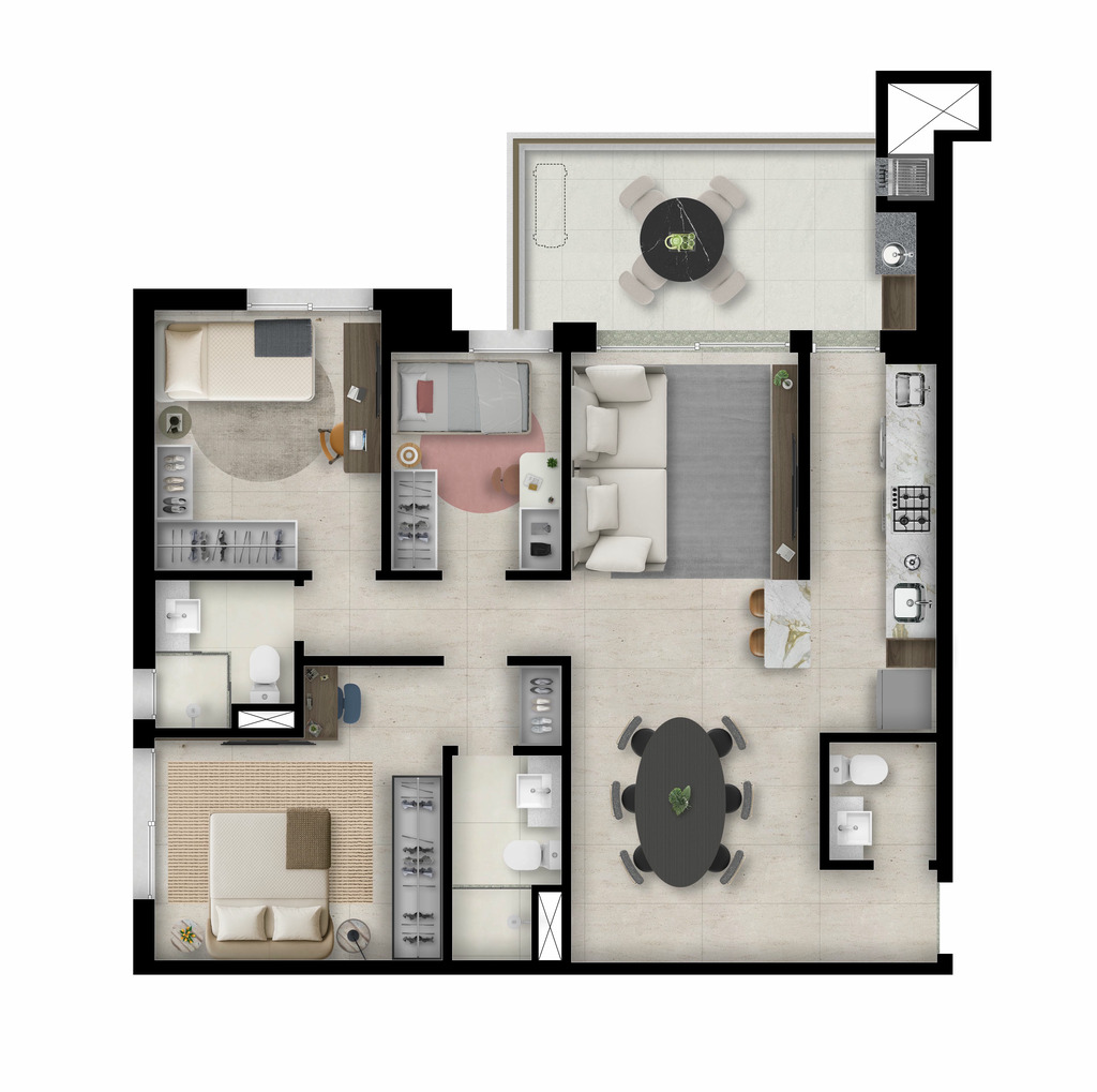Apartamento, 3 quartos, 89 m² - Foto 70