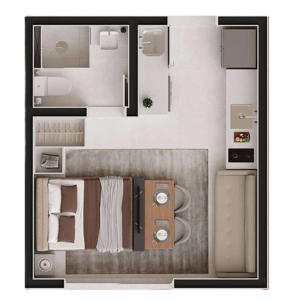 Apartamento, 1 quarto, 22 m² - Foto 16