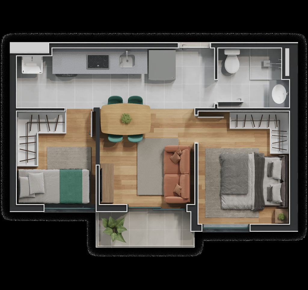 Apartamento, 2 quartos, 33 m² - Foto 36