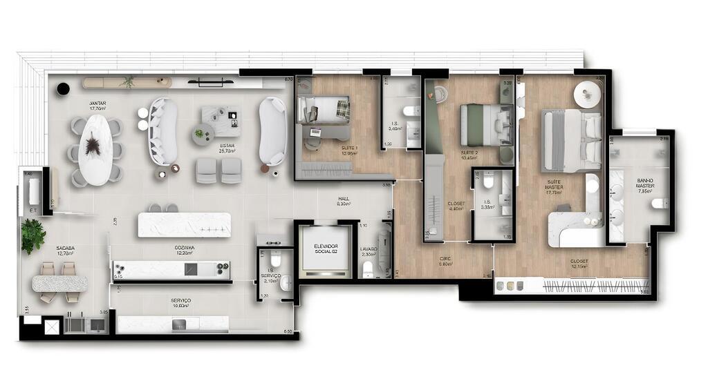 Apartamento, 3 quartos, 193 m² - Foto 58