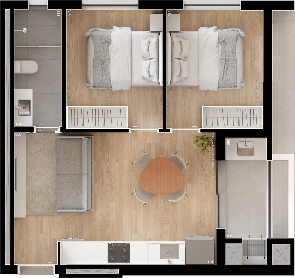 Apartamento, 2 quartos, 56 m² - Foto 39